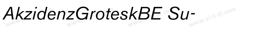 AkzidenzGroteskBE Su字体转换